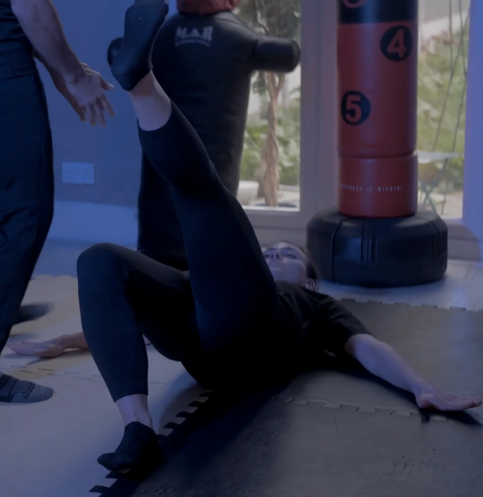 Ground-defense break-fall drill — the technique most women's courses skip